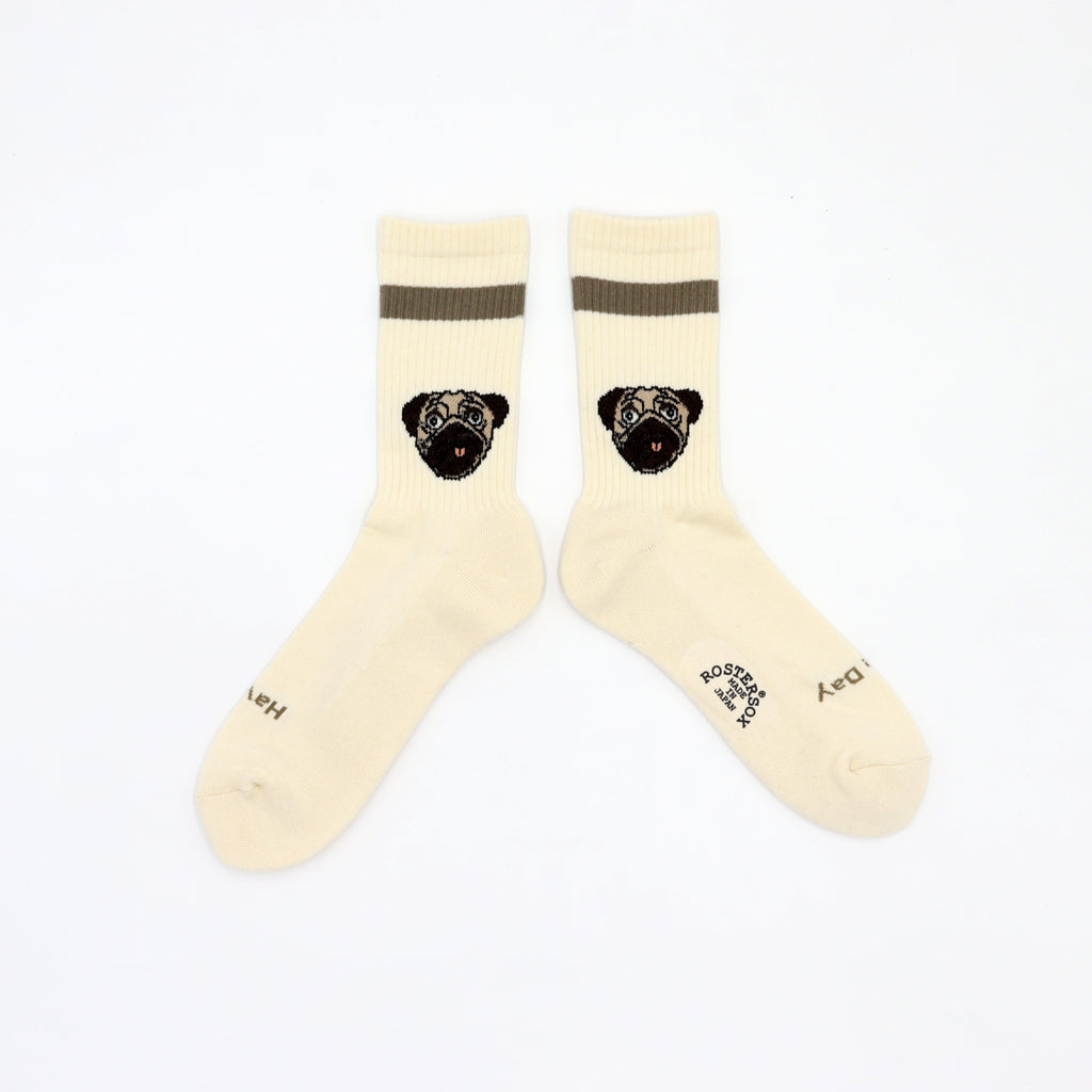 Rostersox Dog White Socks