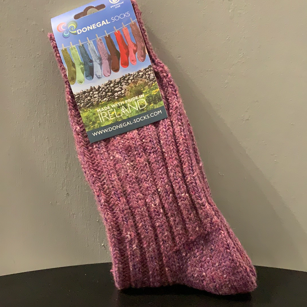 Donegal Wool Lilac Socks