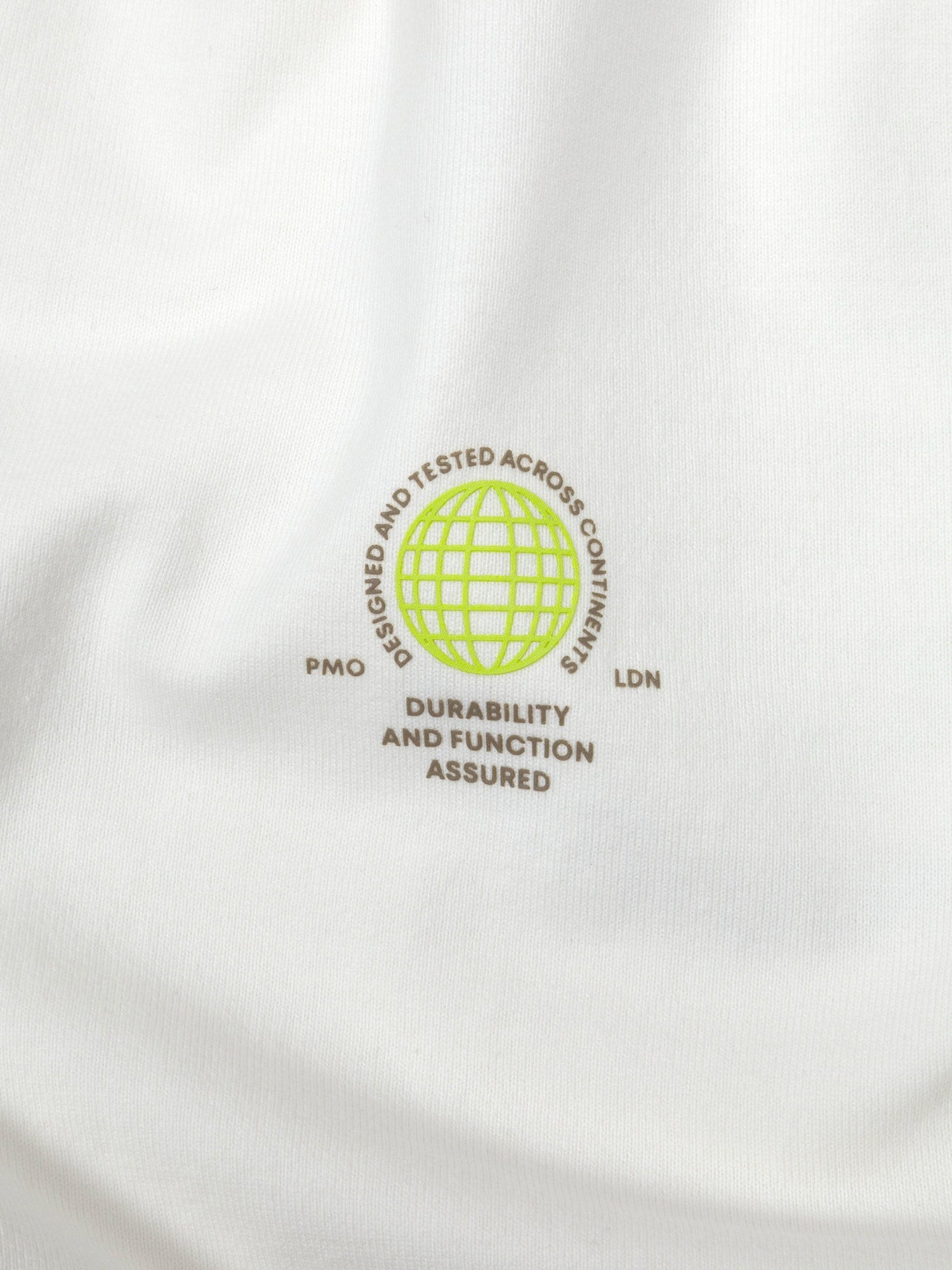PMO Globe Logo LS Tee White