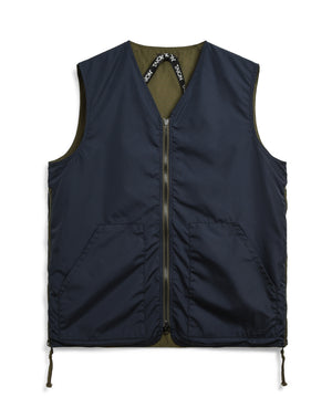 Taion Military Reversible V Neck Vest Olive