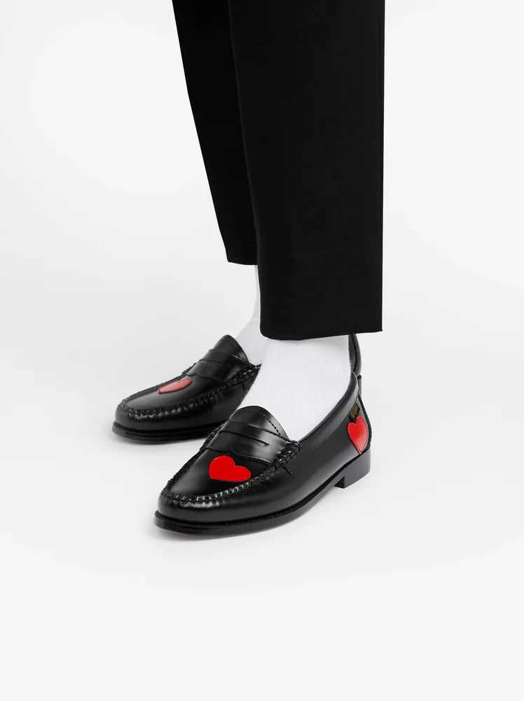 G.H.Bass Weejun Penny Love Loafers Red Black
