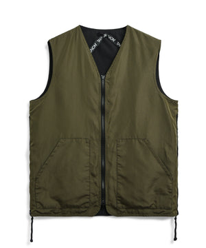Taion Military Reversible V Neck Vest Black