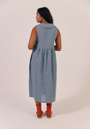 Sideline Nancy Dress Blue Check