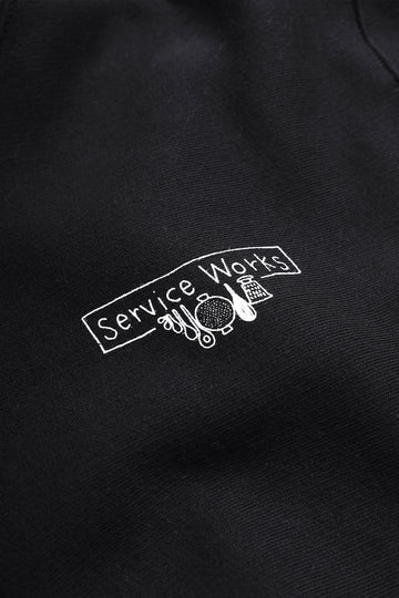 Service Works 12oz Scribble Logo Hoodie Black