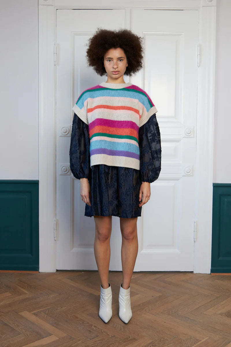 Stella Nova Knitted Stripe Vest Fresh Mix