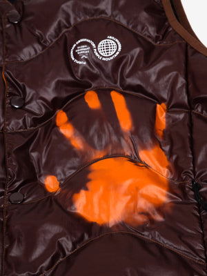PMO Heat Reactive Waves Vest Brown Orange