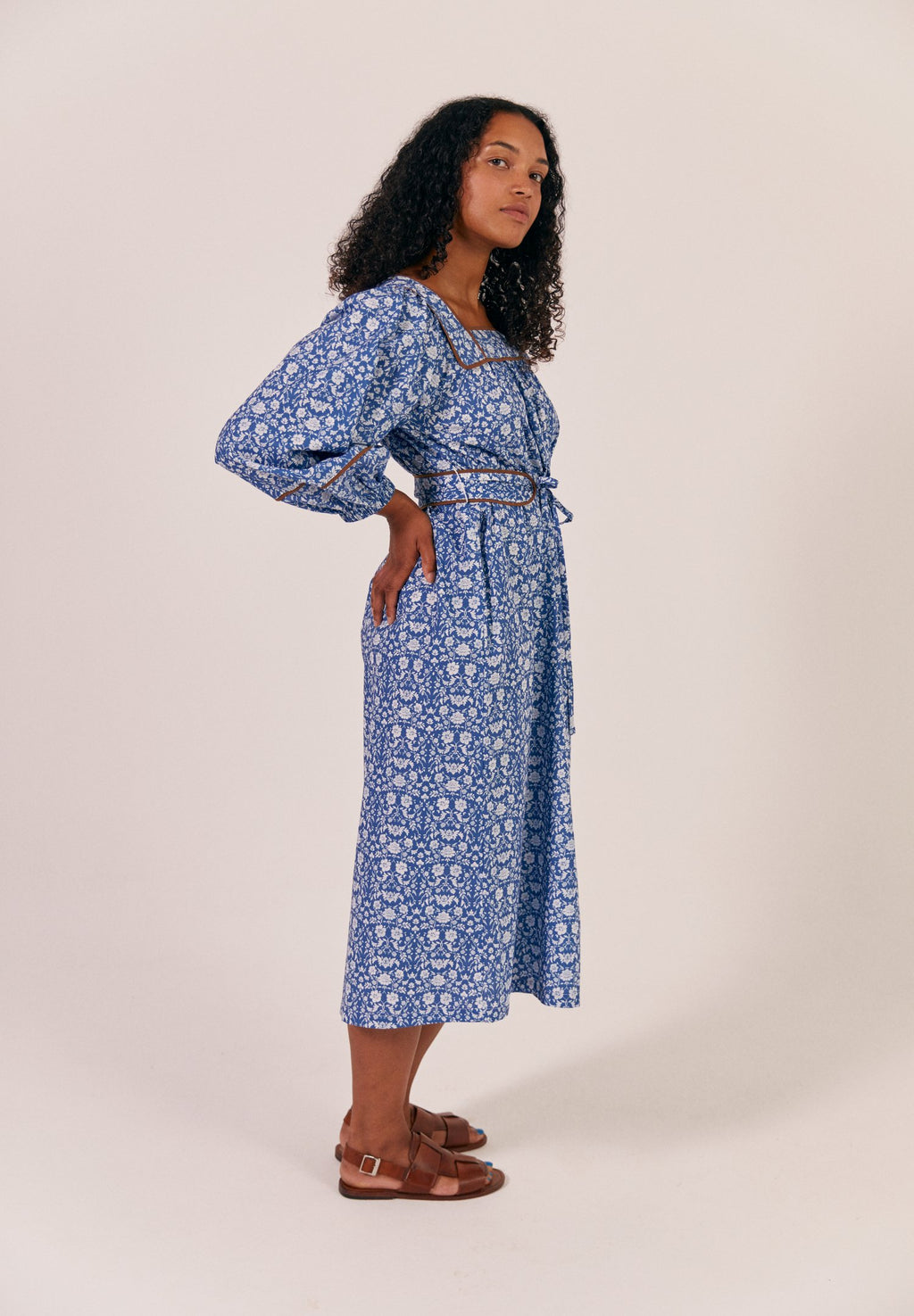 Sideline Rita Dress Blue Print