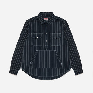 Dubbleware Westford Pullover Workwear Shirt Pinstripe Denim