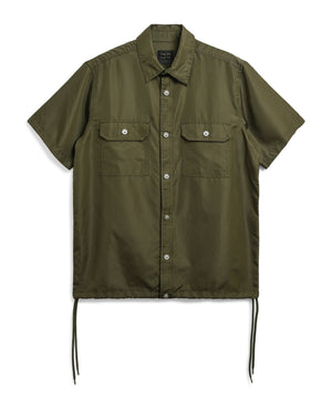 Taion Military Half Sleeve Shirts Dark Olive