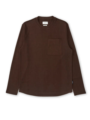 Oliver Spencer Heavy Long Sleeve T-Shirt Chocolate