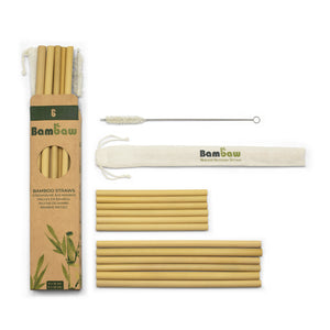 Bambaw Bamboo 12 Mixed Size Straws