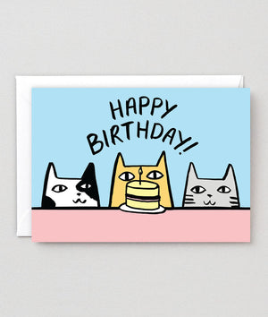Wrap Happy Birthday Cats Card