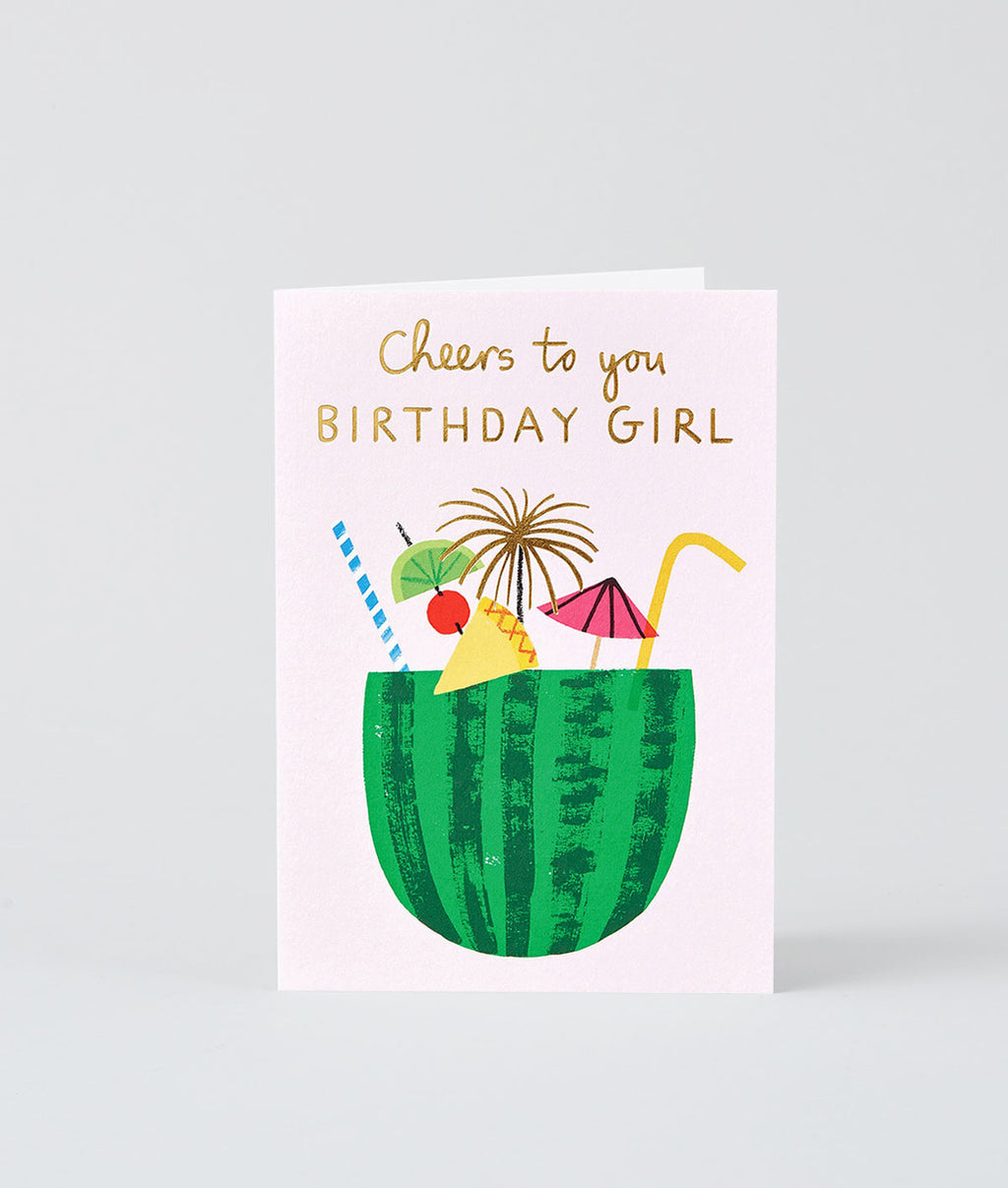 Wrap Cheers Birthday Girl Card