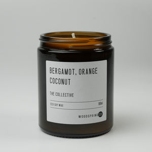Woodspring Co Bergamot, Orange + Coconut Candle